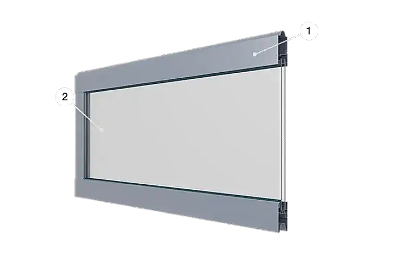 Verglastes Aluminiumpaneel